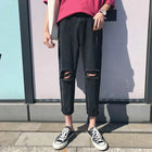 Black Ripped Jeans - Distressed Streetwear Denim