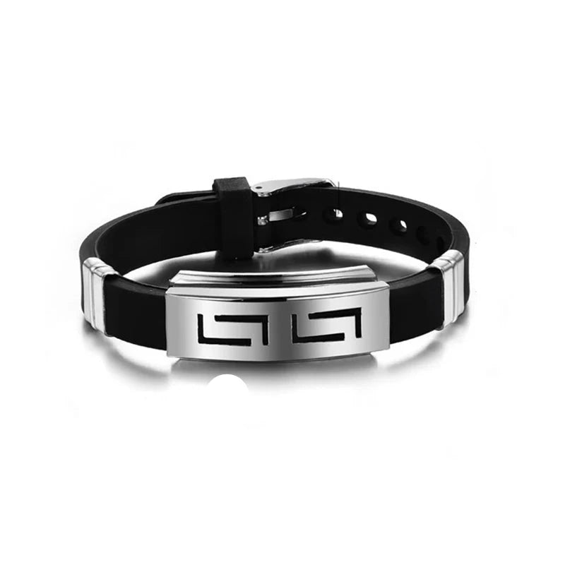 Premium Chain Link Bracelet - Silicone and Stainless Steel