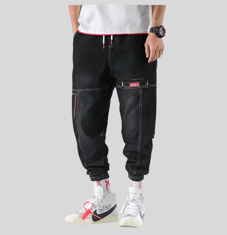 Hip Hop Cargo Jeans - Utility Streetwear Denim