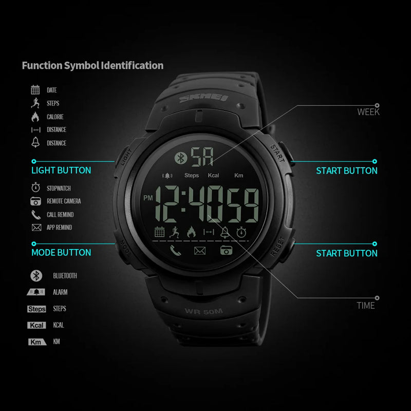 Bluetooth Smart Watch with Remote Camera - Connected Daily Wear