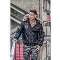 Dapper Bomber Jacket with Faux Fur - Hooded Winter Jacket