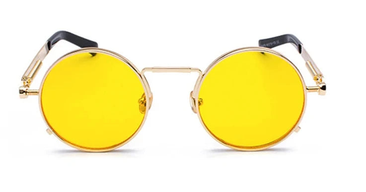 Colored Lens Sunglasses - Vintage Steampunk UV400 Style