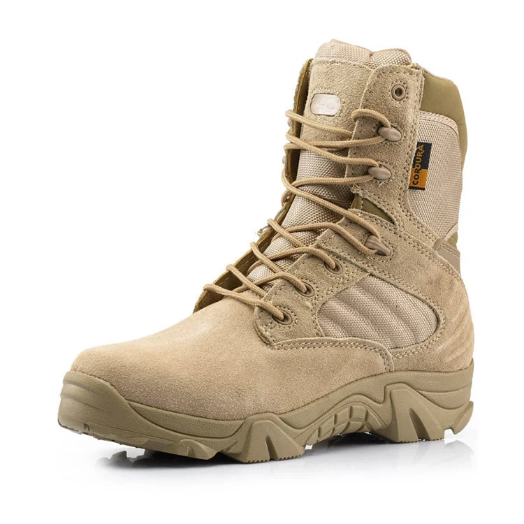 Premium Winter Leather Combat Boots - Durable Tactical Support