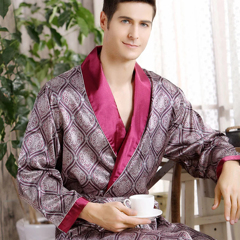 Silk Long Sleeve Robe - Luxury Loungewear
