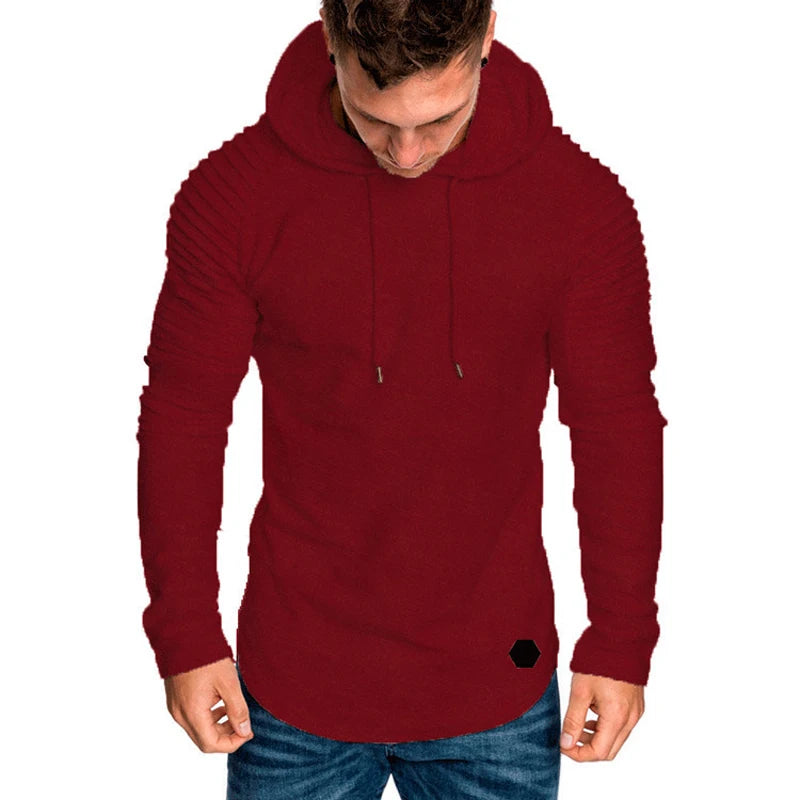 Solid Colour Casual Hoodie - Everyday Pullover Style
