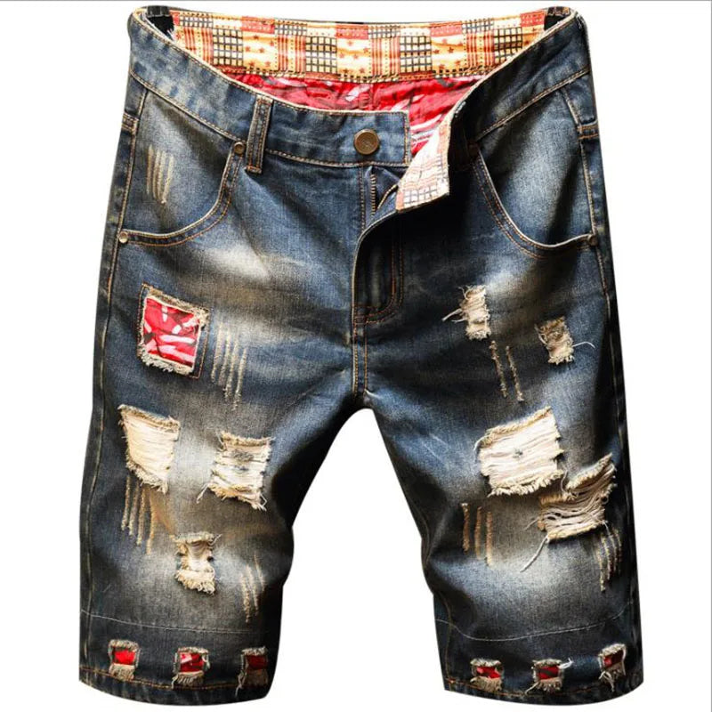 Summer Ripped Denim Shorts - Comfort Fit Denim Essential