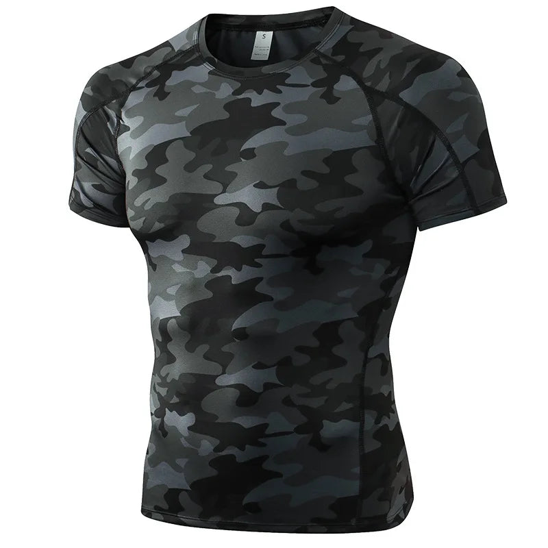 Premium Army Short Sleeve Fitness T-Shirt - Quick Dry Performance