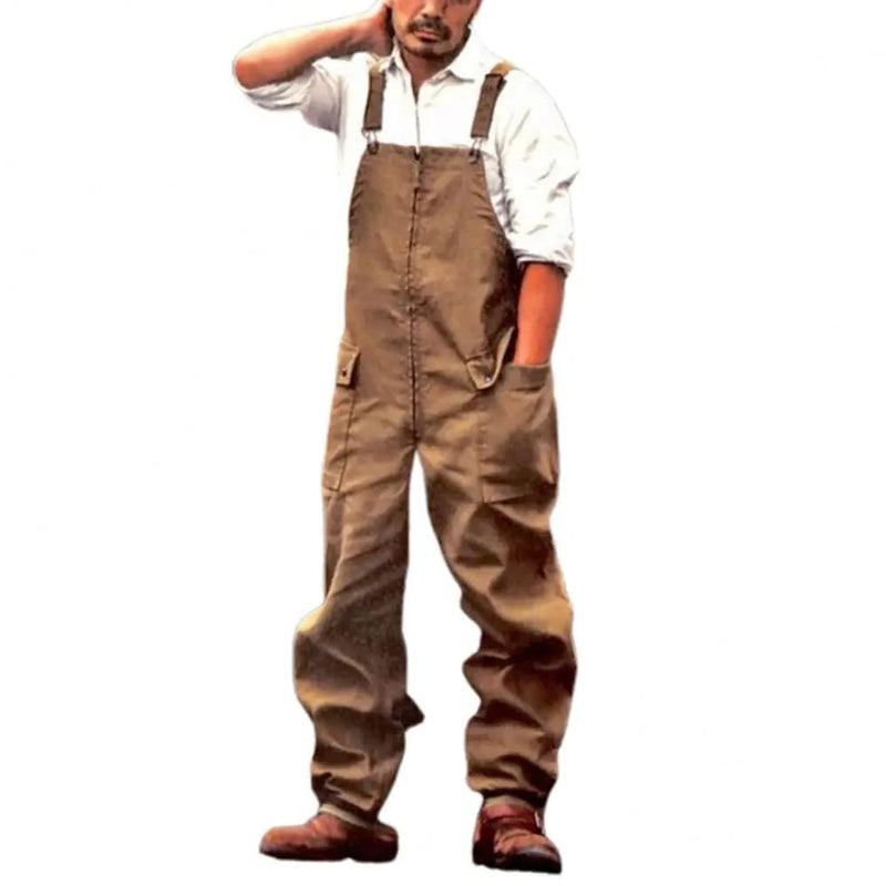 Square Neck Overalls - Modern Utility One-Piece