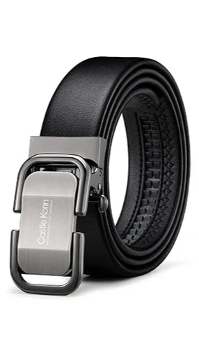 Premium Luxury Leather Belt - Split Leather Statement Buckle