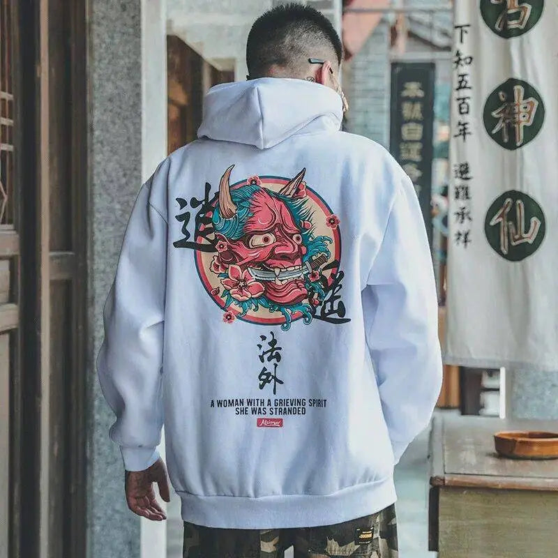 Japanese Graphic Hoodie - Streetwear Pullover