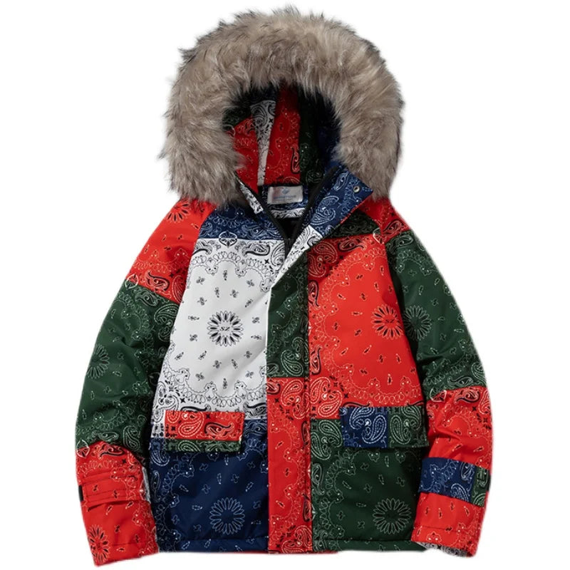 Patchwork Fur Coat - Textured Statement Outerwear
