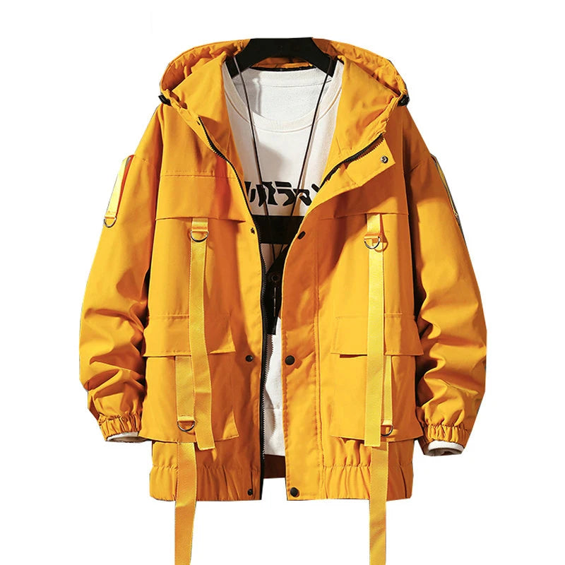 Streetstyle Bomber Jacket - Urban Zip-Front Outerwear