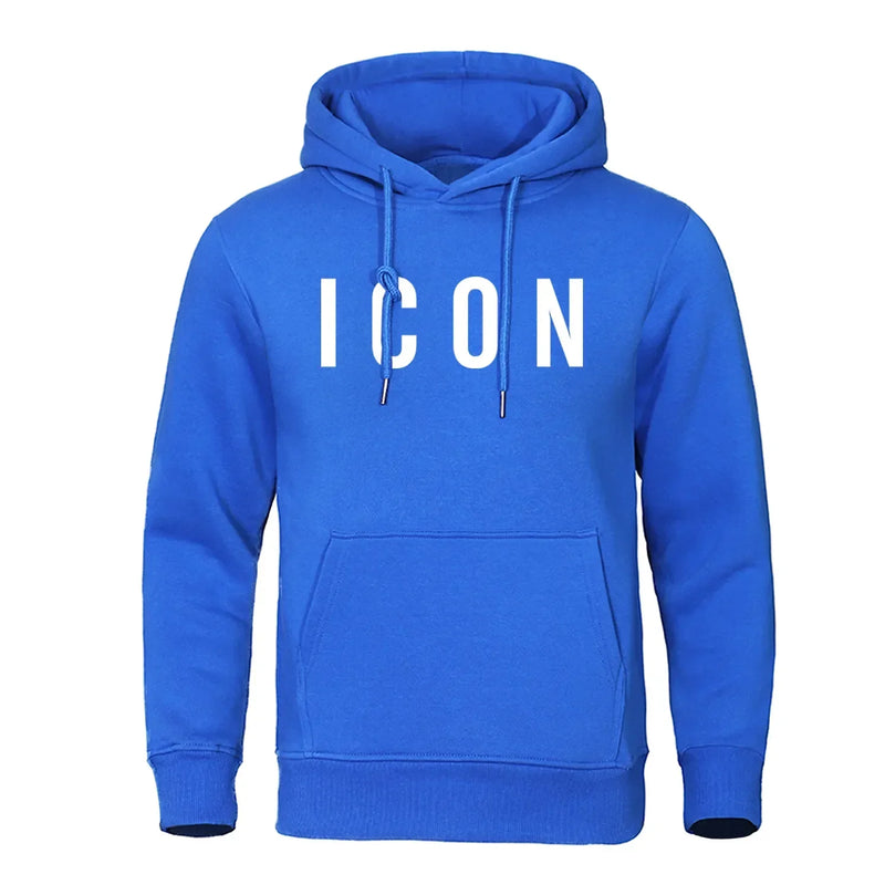 Hood Letter Cotton Hoodie - Smart Casual Knit Hoodie