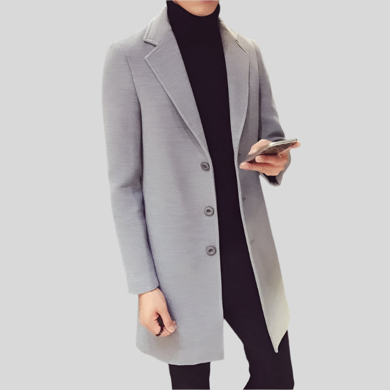 Wool Business Coat - Refined Smart Casual Outerwear