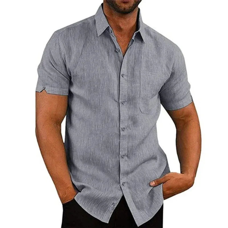 Comfy Linen Shirt - Breathable Everyday Button-Up