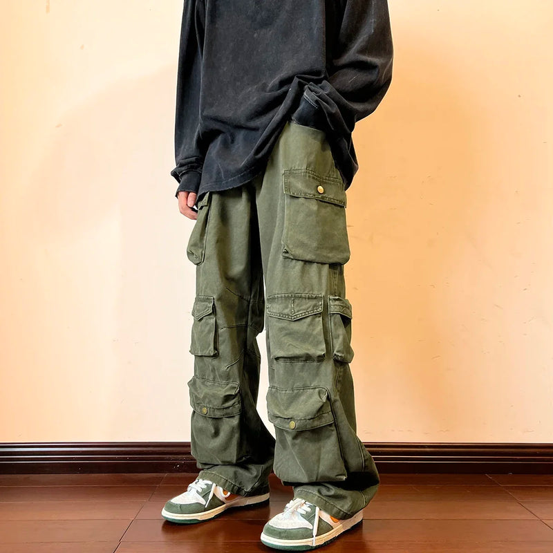 Multi-Pocket Cargo Pants - Utility Casual Trousers